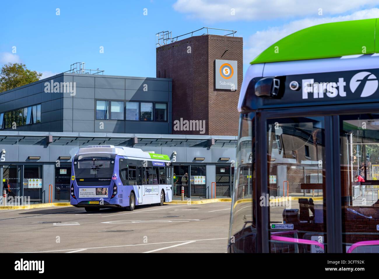 Stazione degli autobus di Govan, Glasgow, Scozia, Regno Unito Foto Stock
