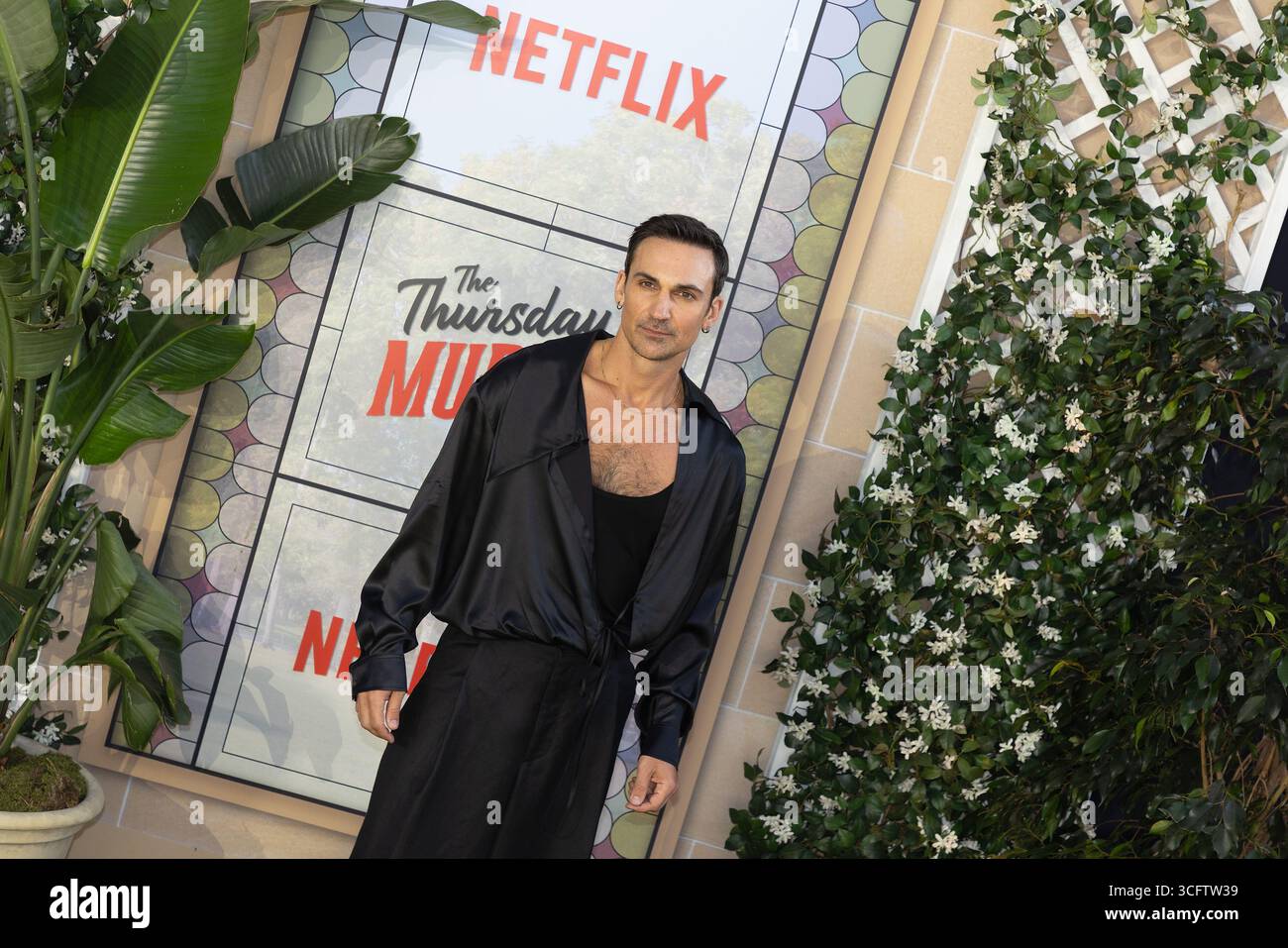 Londra, Regno Unito. 21 agosto 2025. Henry Lloyd-Hughes partecipa alla proiezione del film "The Thursday Murder Club", Londra, Regno Unito, 21 agosto 2025 presso l'Odeon Luxe, Leicester Square, 20 agosto 2025 a Londra, Inghilterra, Regno Unito. Credito: S.A.M./Alamy Live News Foto Stock