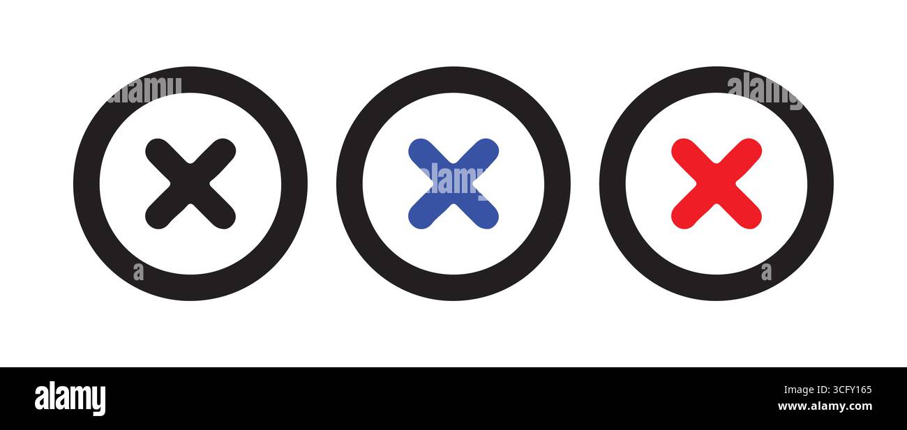 Icone di selezione moderne per l'illustrazione vettoriale delle liste di controllo digitali Illustrazione Vettoriale