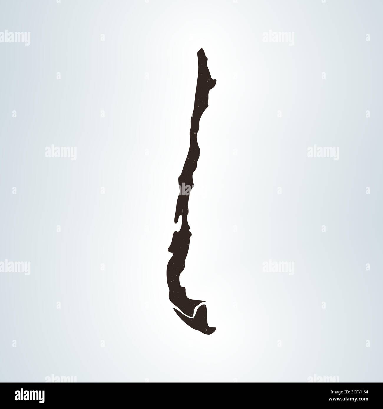 Forma cilena su sfondo sfumato. Mappa del paese con trama graffio. Manifesto vivace del Cile. Bella illustrazione vettoriale. Illustrazione Vettoriale