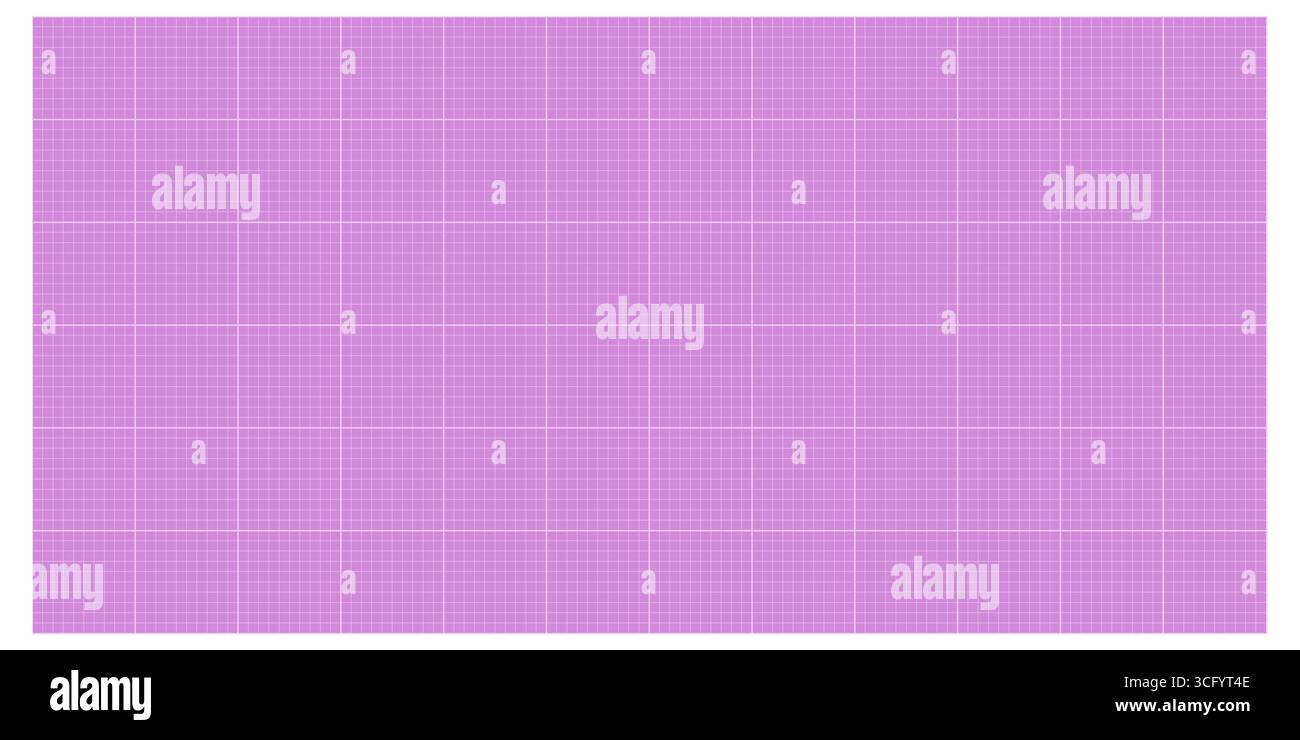 Carta per grafici orizzontale rosa con linee bianche millimetriche della griglia. Modello colorato per la pianificazione, il disegno o la grafica scolastica. Illustrazione vettoriale in Illustrazione Vettoriale