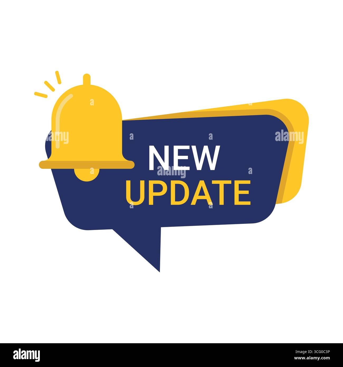 Nuovo aggiornamento badge, banner, segnalibro, indicatore, illustrazione vettore etichetta Illustrazione Vettoriale