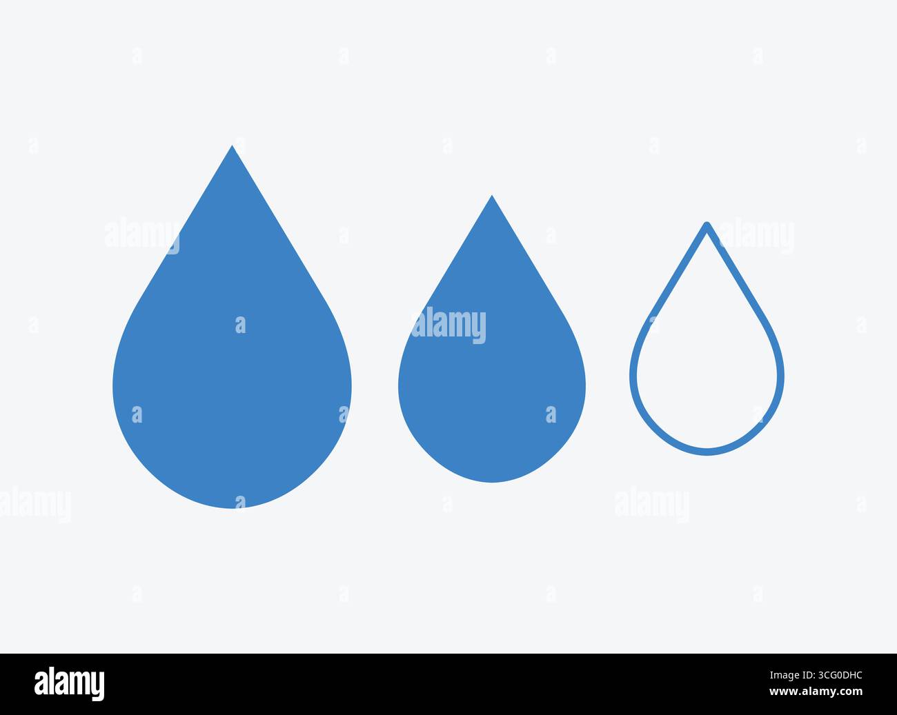 Set di progettazione a goccia d'acqua Illustrazione Vettoriale