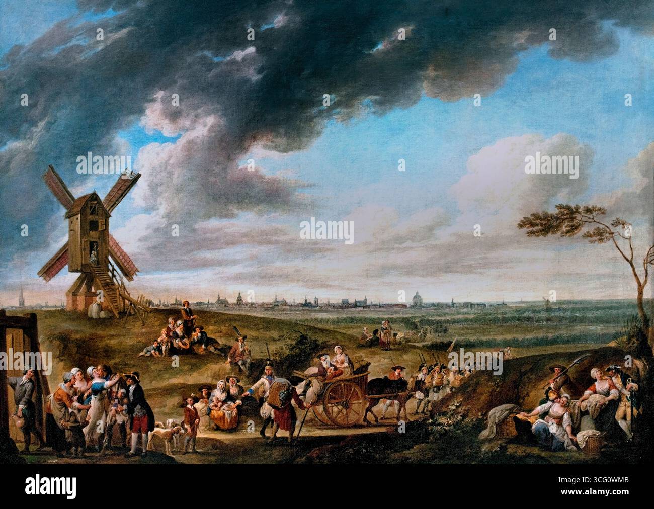 Il ritorno del soldato nel suo paese 1774 Louis Joseph Watteau Said Watteau di Lille 1731 - 1798 Francia Museo francese di Lille Francia. Foto Stock