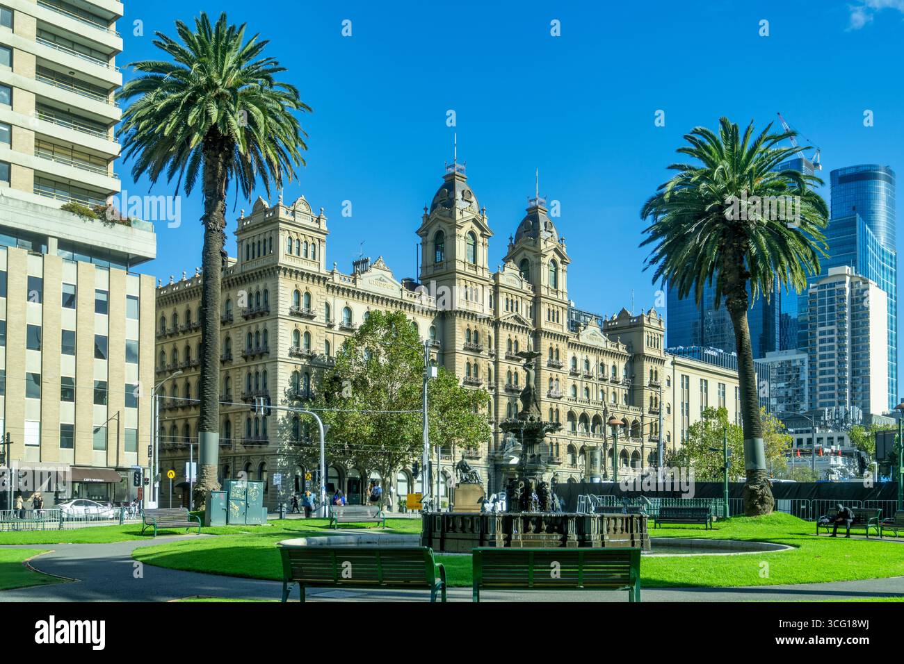 Lo storico Windsor Hotel a Melbourne, AustraliaIl storico Windsor Hotel a Melbourne, Australia Foto Stock