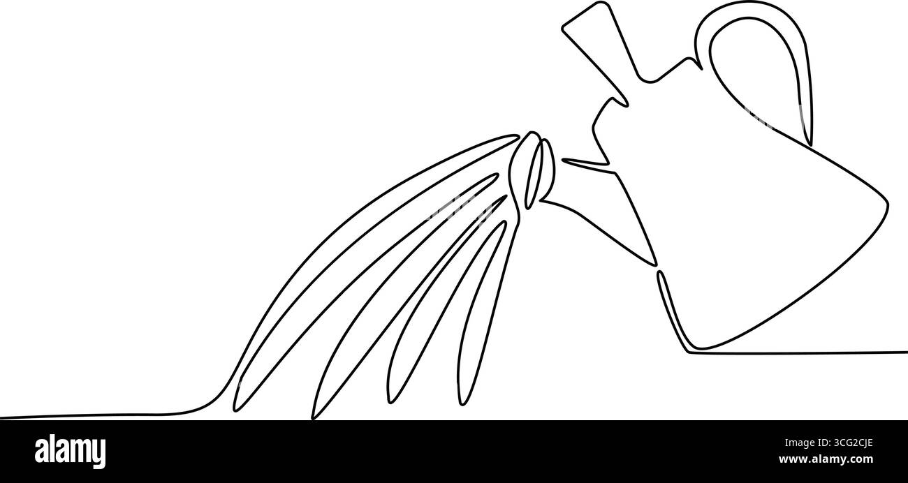 Innaffiatura continua di una linea, illustrazione, disegno, incisione, inchiostro, line art, vettore Illustrazione Vettoriale Innaffiatura continua di una linea, illustrazione, disegno, incisione, inchiostro, line art, vettore Illustrazione Vettoriale