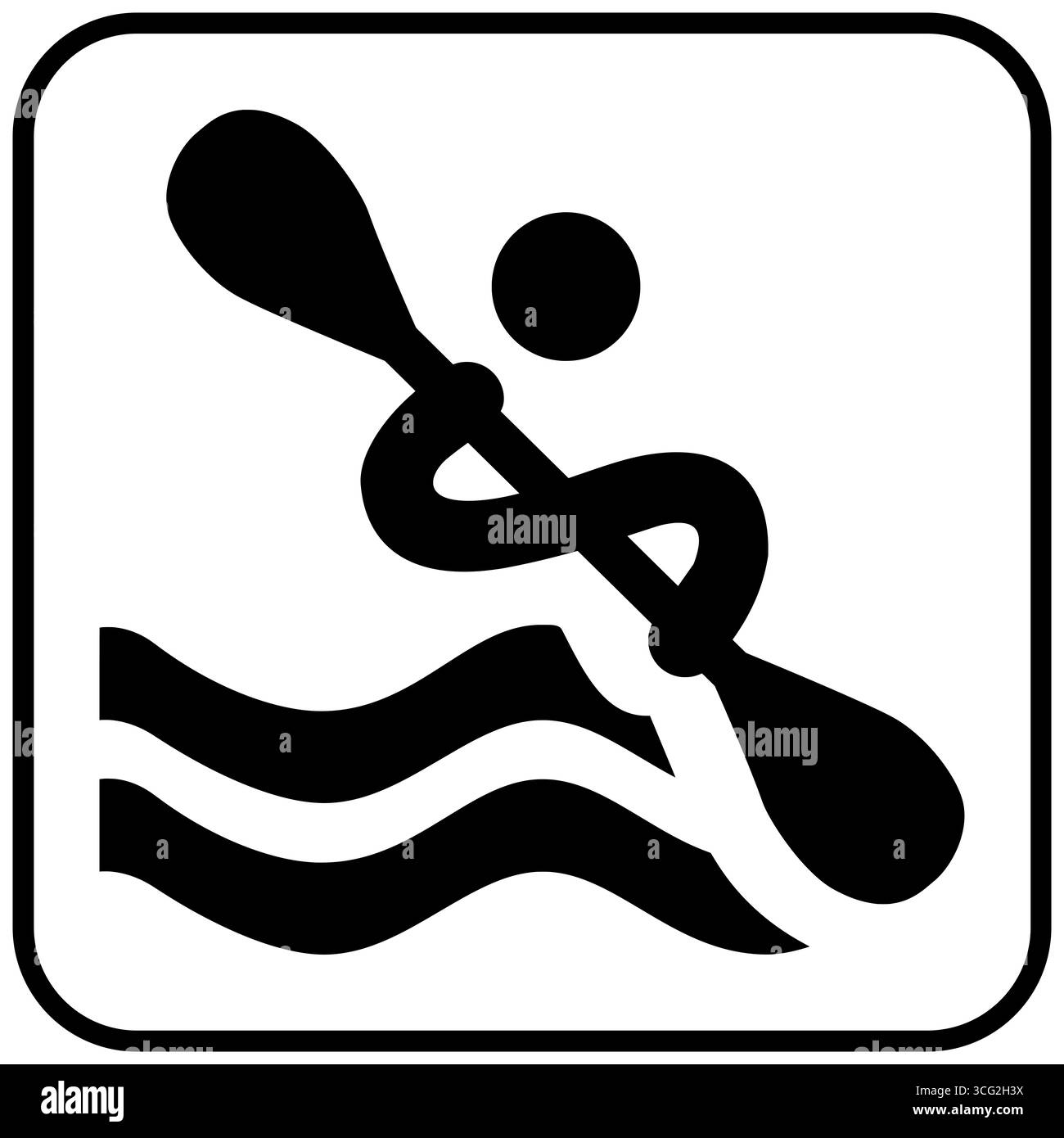 Icona delle attività acquatiche a pale Foto Stock