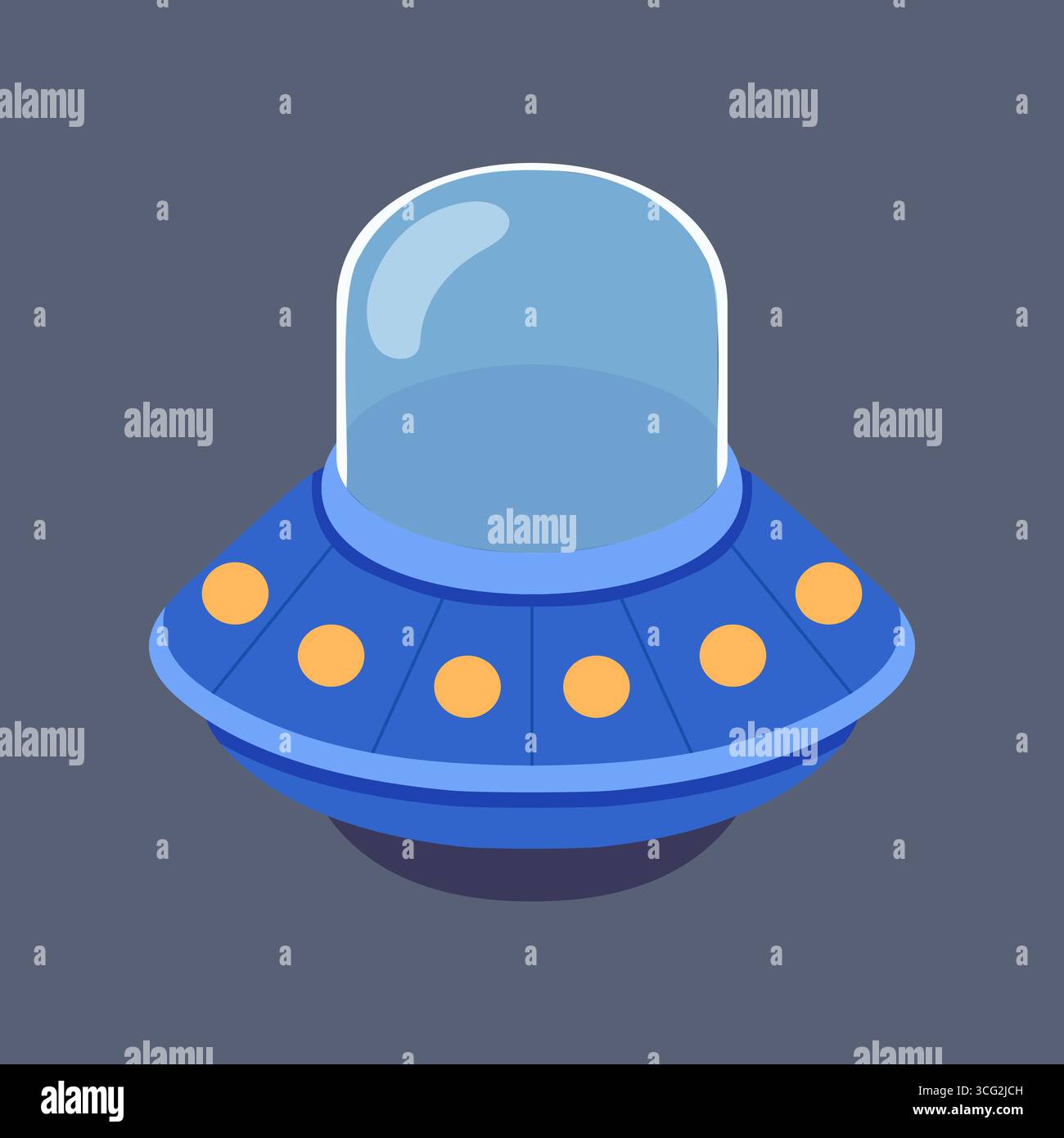 Illustrazione vettoriale UFO Cartoon Illustrazione Vettoriale