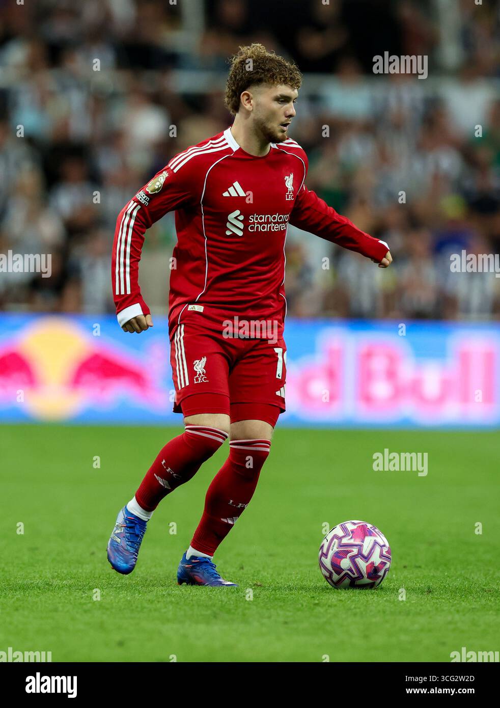 Newcastle upon Tyne, Inghilterra, 25 agosto 2025. Harvey Elliott del Liverpool durante la partita Newcastle United vs Liverpool Premier League al St. James' Park, Newcastle upon Tyne. Il credito immagine dovrebbe essere: Nigel Roddis / Sportimage Foto Stock