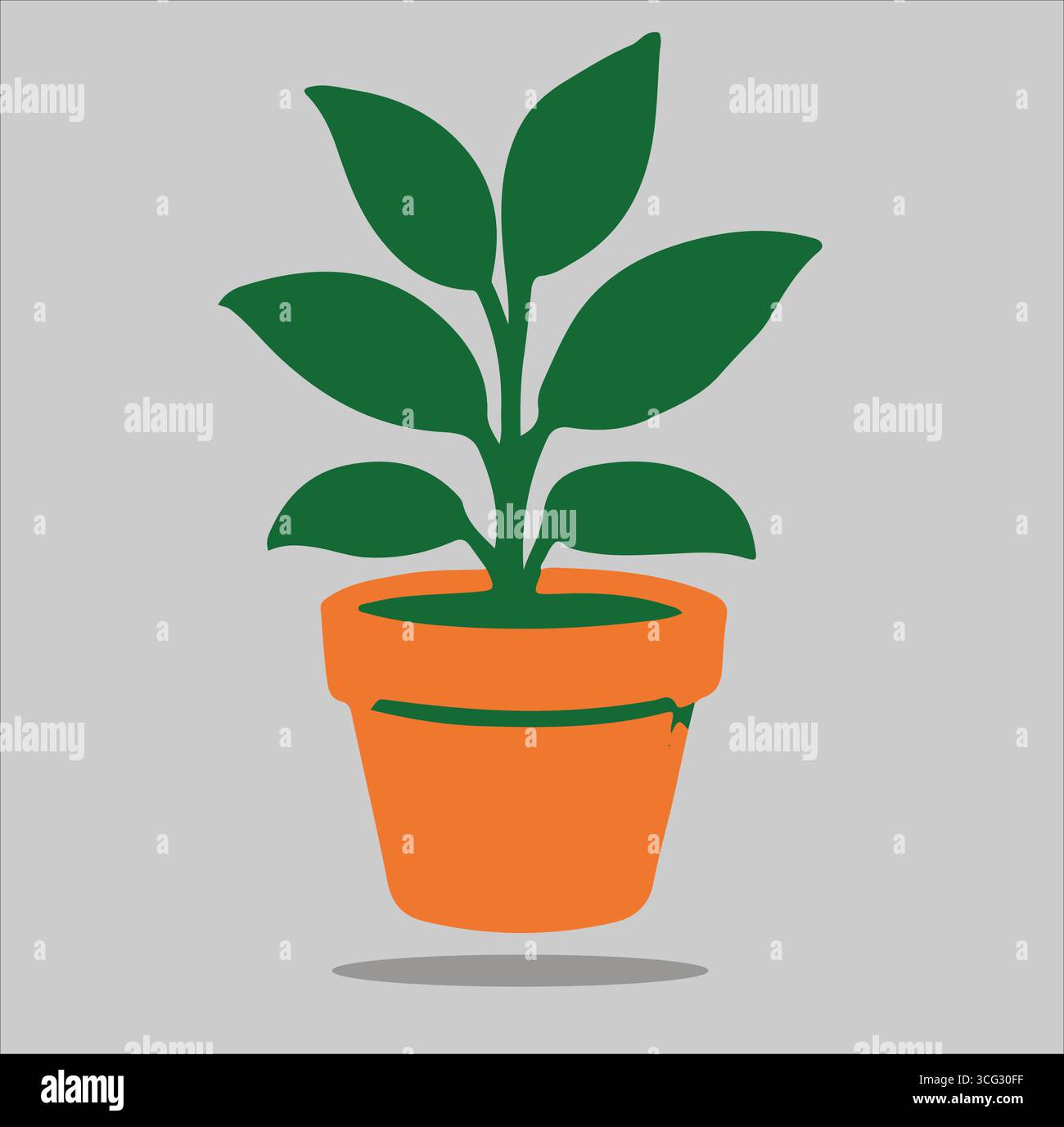 La Green Leaf Plant Illustrazione Vettoriale