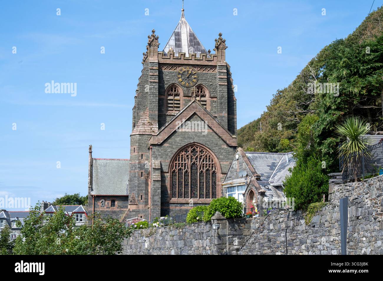 St John's Church, Barmouth, Gwynedd, Galles nord-occidentale, Galles, Regno Unito - edificio classificato di grado II* Foto Stock