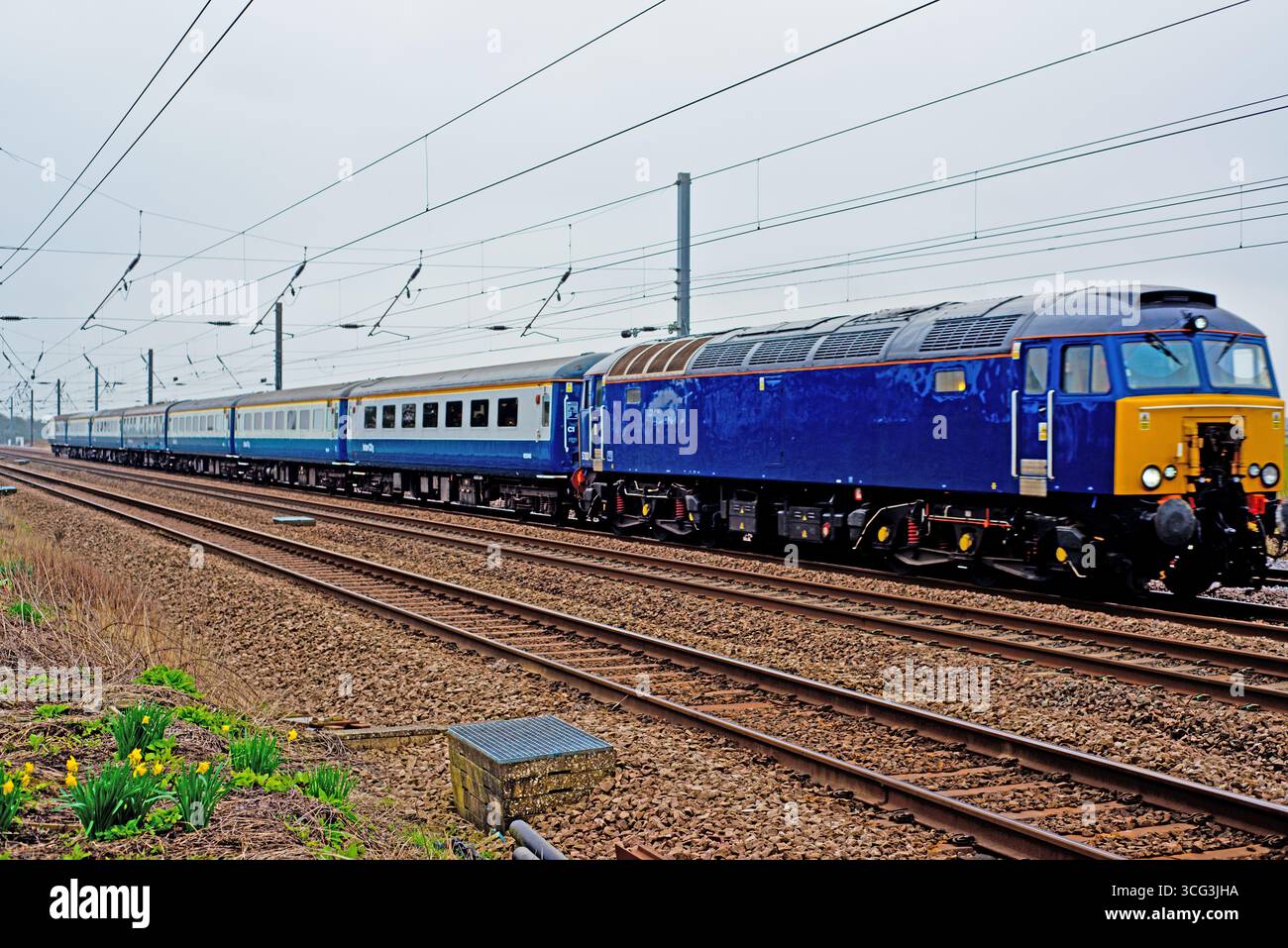 Classe GBRF n. 57303 a Shipton di Beningbrough, North Yorkshire, Inghilterra, Foto Stock