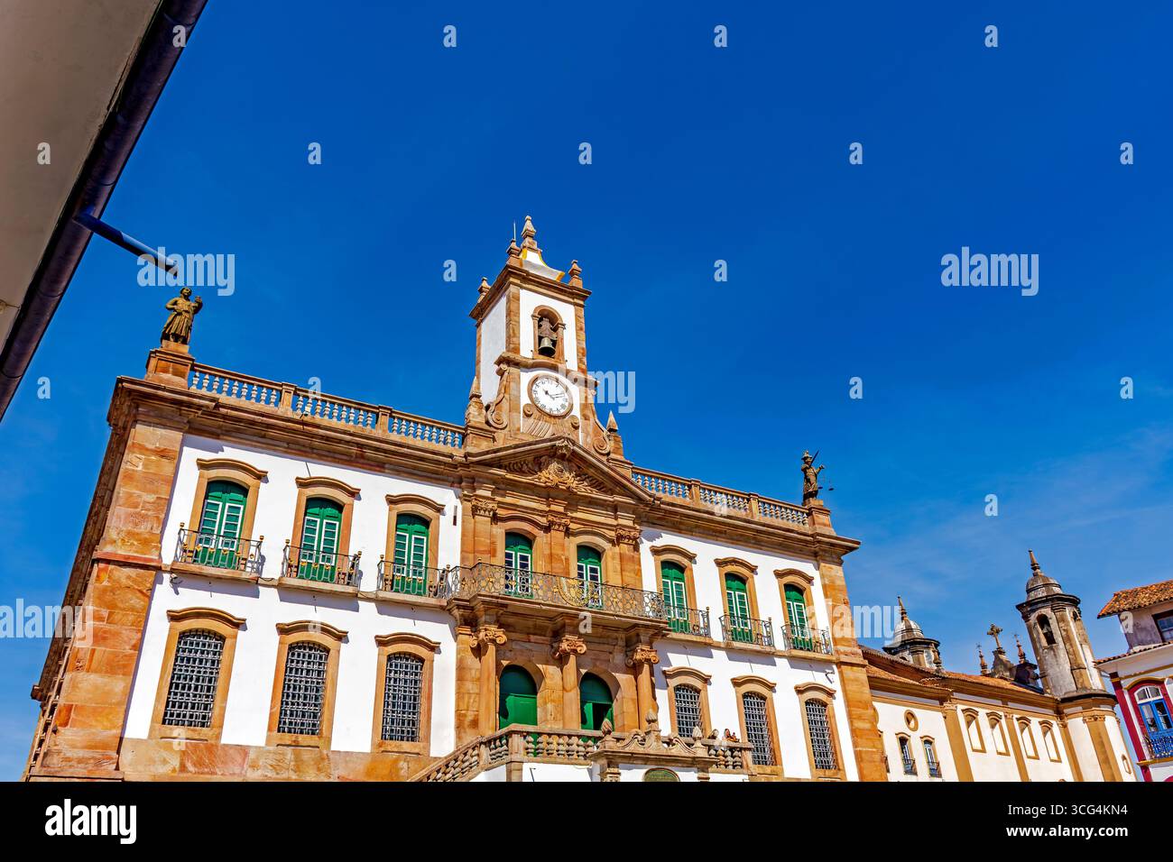 Architettura barocca della storica città di Ouro Preto nel Minas Gerais Foto Stock