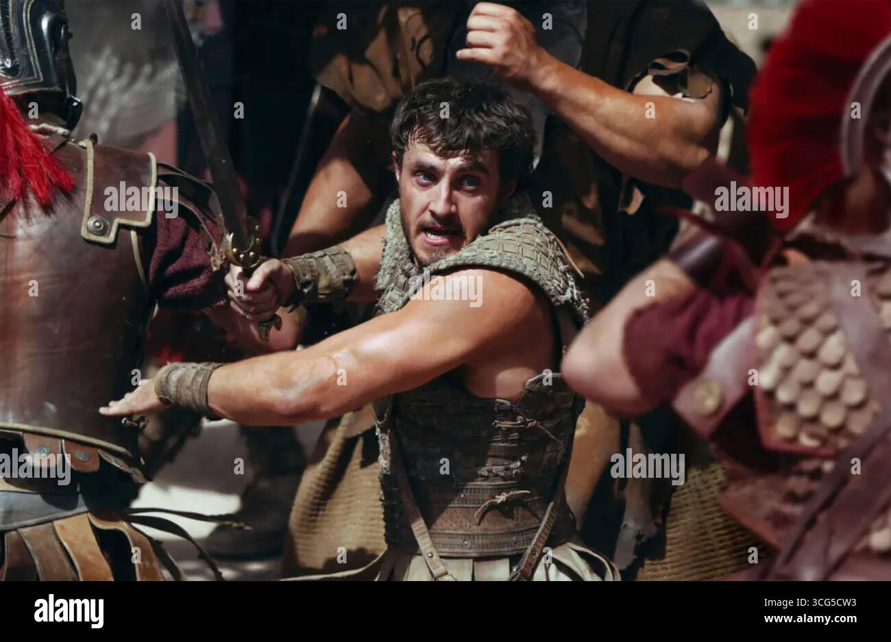 GLADIATOR II 2024 film della Paramount Pictures con Paul Mescal nel ruolo di Lucius Verus Aurelius Foto Stock