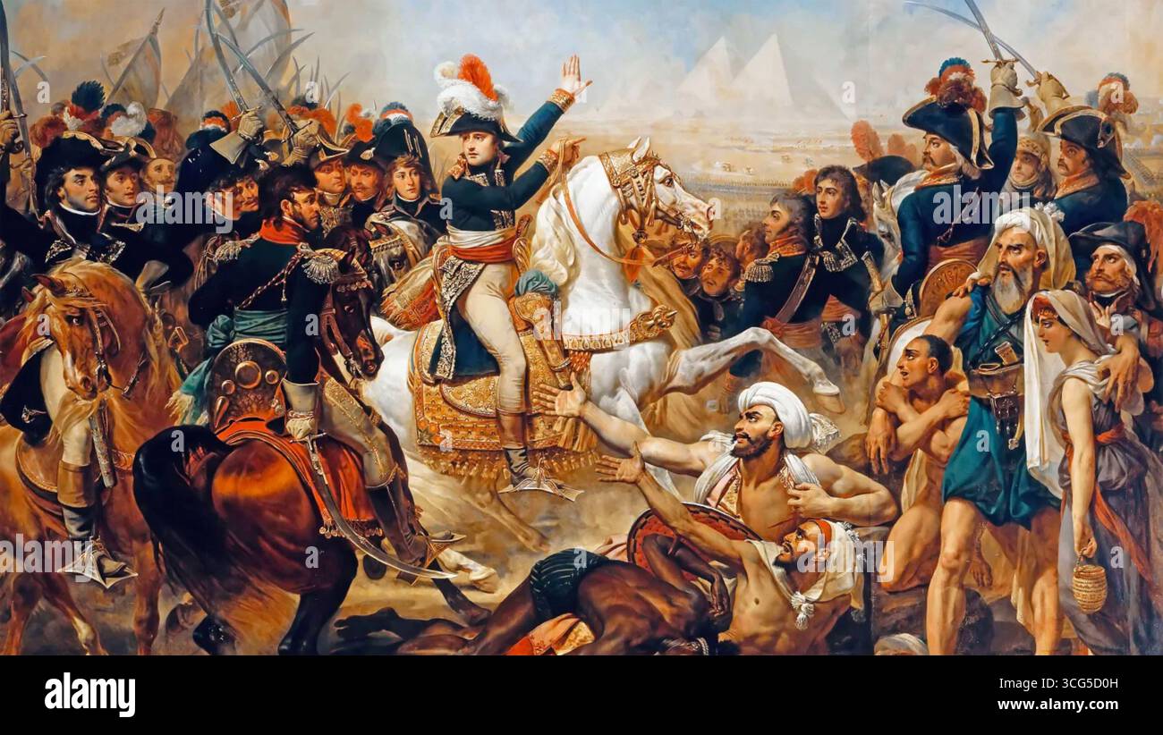 LA BATTAGLIA DELLE PIRAMIDI 21 luglio 1798 dipinto nel 1810 dall'artista francese Antoine-Jean Gros Foto Stock