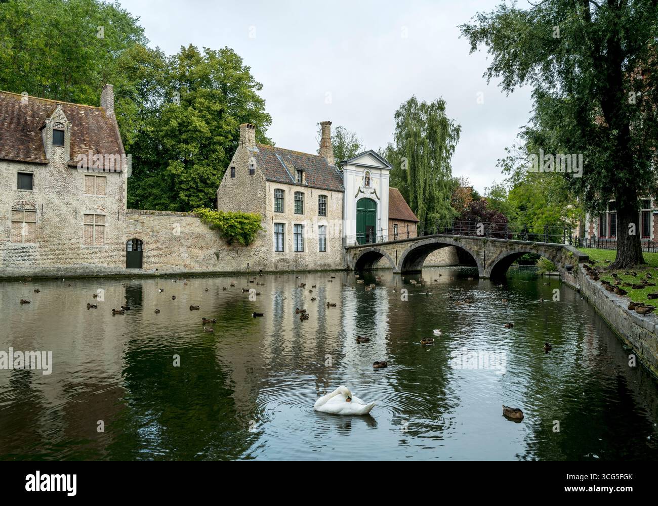 Pont du Béguinage, conosciuto anche come Begijnhofbrug Foto Stock