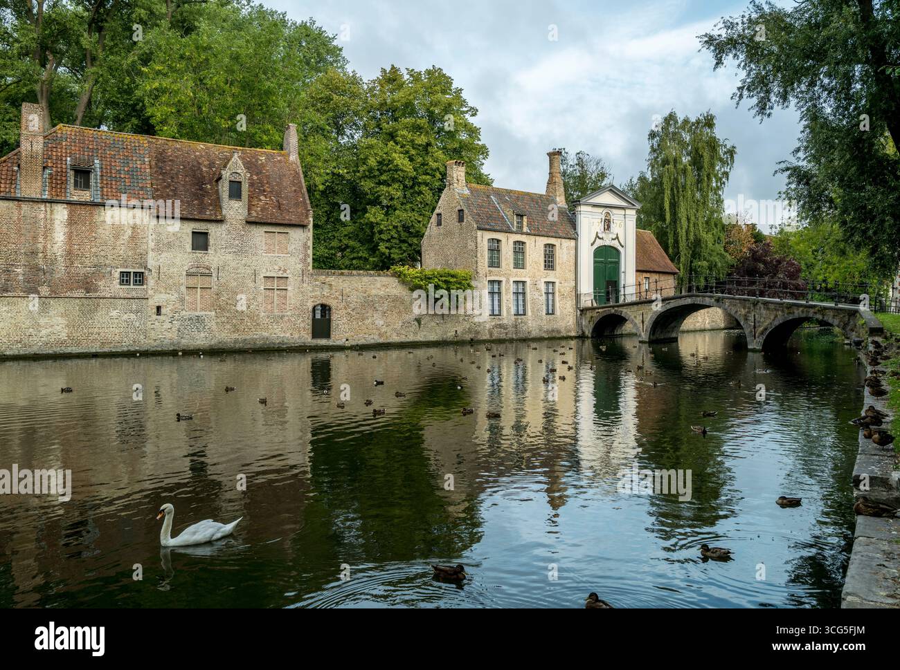 Pont du Béguinage, conosciuto anche come Begijnhofbrug Foto Stock
