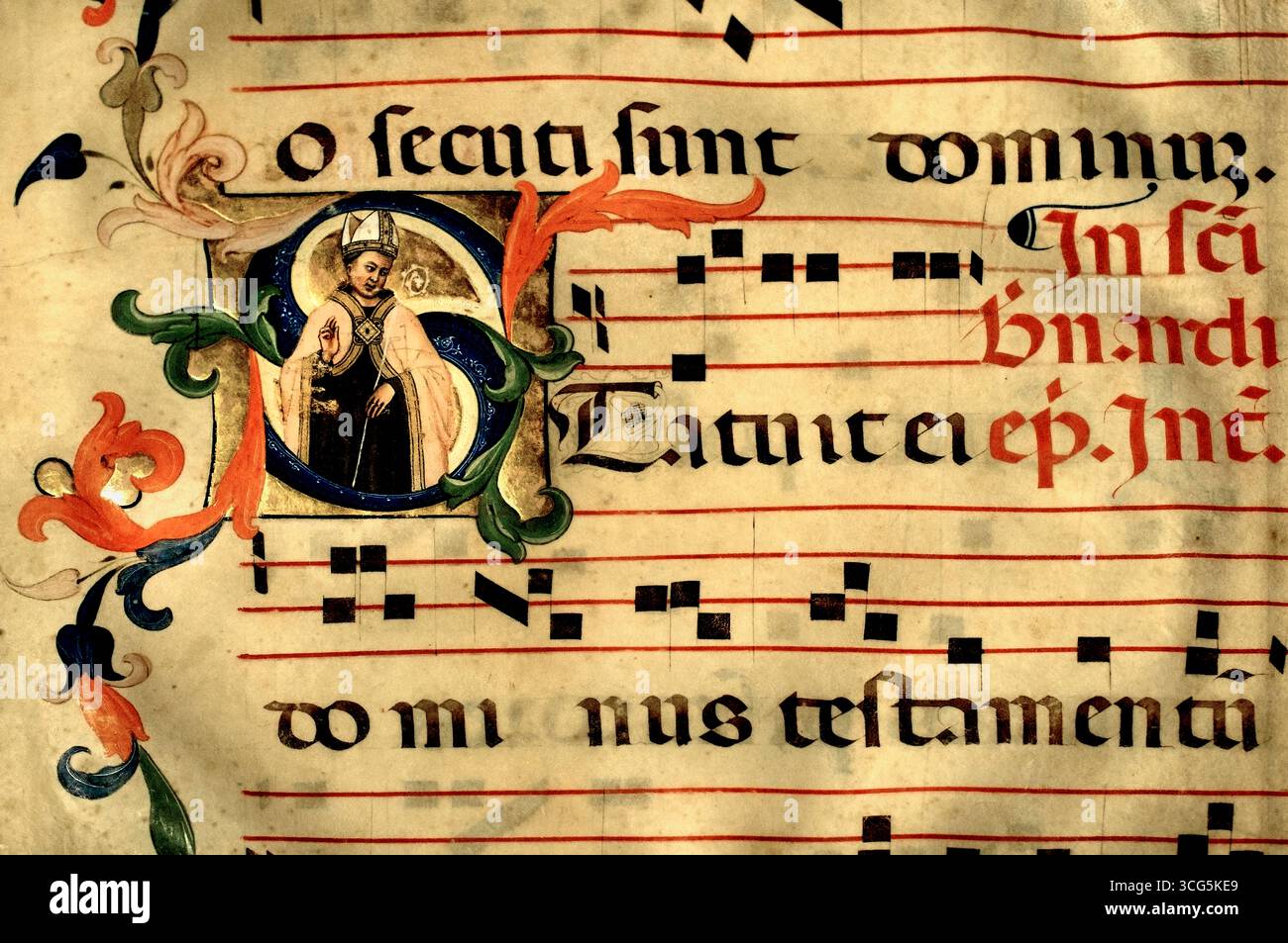 Santa Caterina d'Alessandria e scene della sua vita Pacino di Sant'Agnese di Pacino di Bonaguida Firenze 1355 - 1340 Italia ( Pacino di Bonaguida è stato un pittore fiorentino attivo durante il periodo gotico italiano dal 1300 al 1340 circa, conducendo una prolifica bottega che ha prodotto molti manoscritti miniati, pale d'altare e pannelli devozionali ). Foto Stock