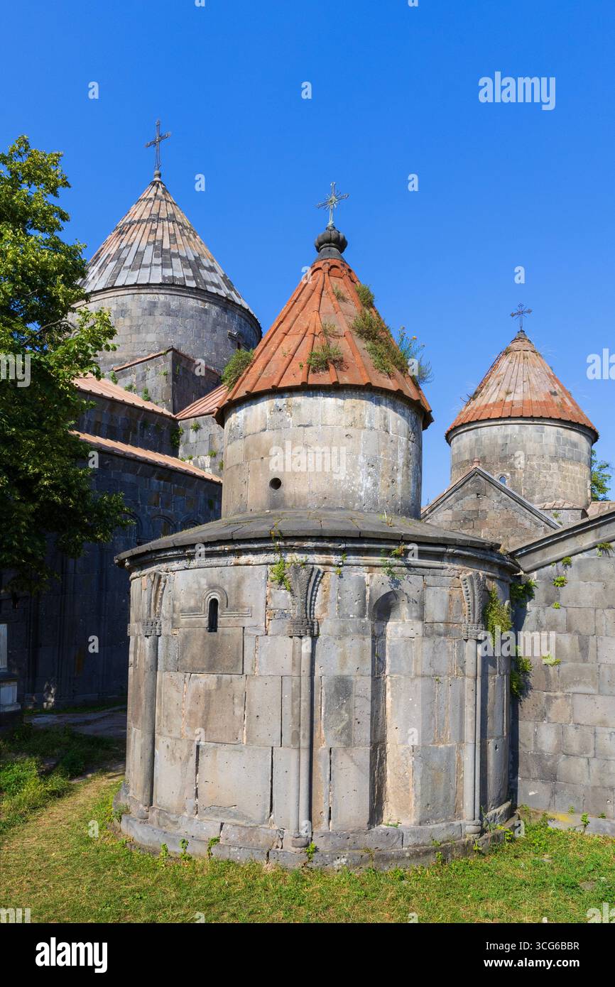 Chiesa di Sant'Astvatsatsin del X secolo presso il Monastero di Sanahin (patrimonio dell'umanità dell'UNESCO) ad Alaverdi, Armenia Foto Stock