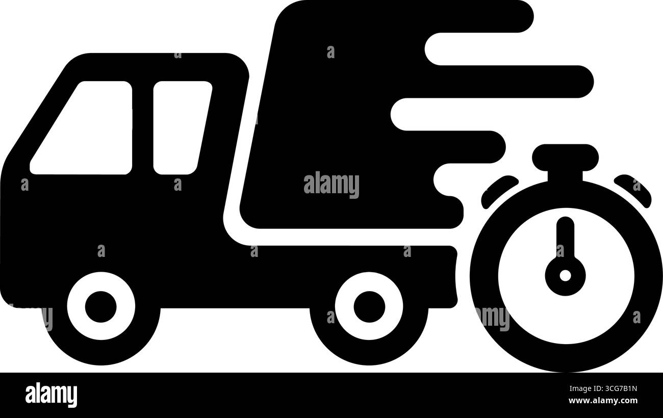 Consegna rapida, illustrazione dell'icona del vettore di consegna rapida Illustrazione Vettoriale