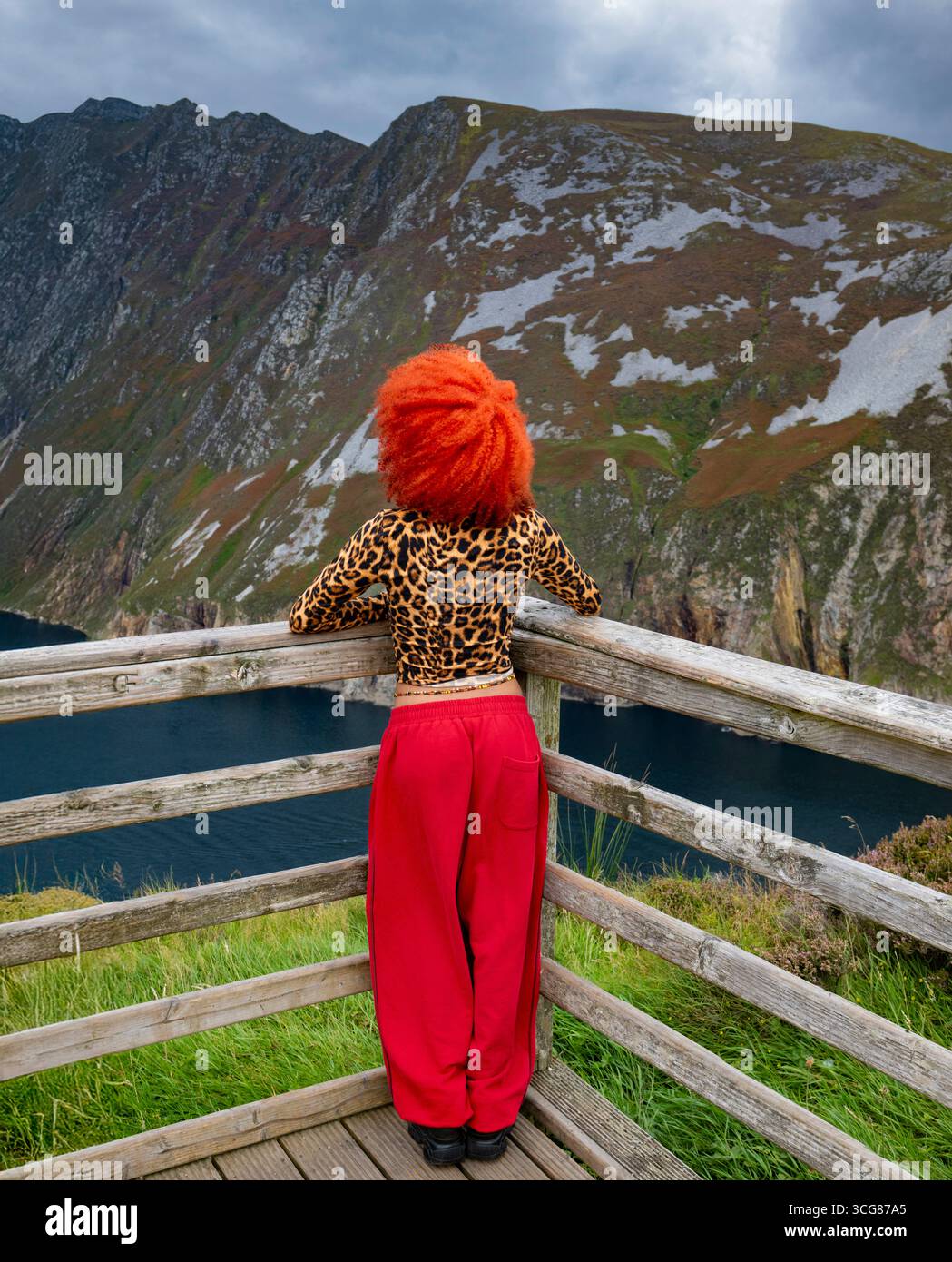 Slieve League o Slieve Laig Cliffs County Donegal Irlanda Foto Stock