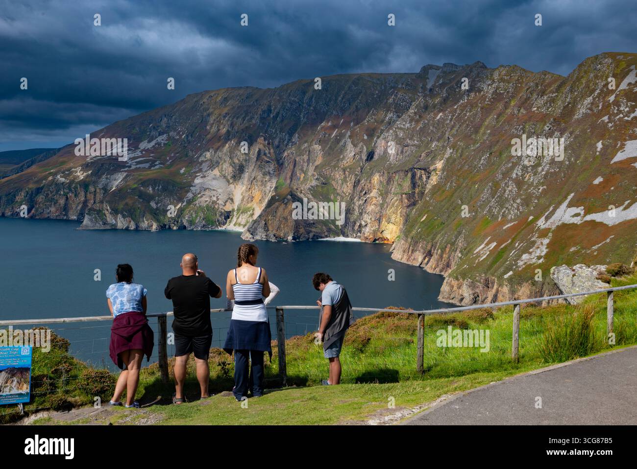 Slieve League o Slieve Laig Cliffs County Donegal Irlanda Foto Stock
