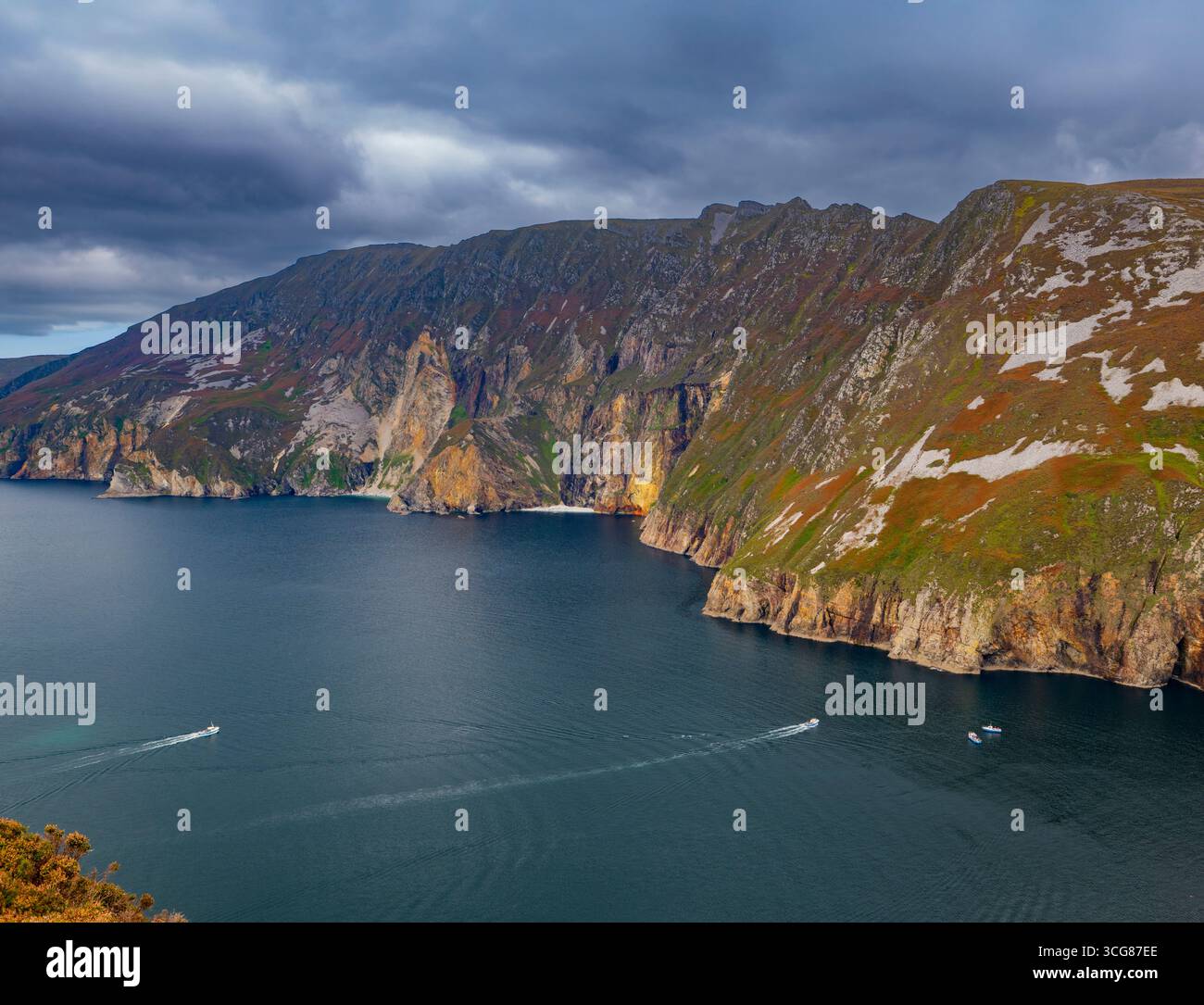 Slieve League o Slieve Laig Cliffs County Donegal Irlanda Foto Stock