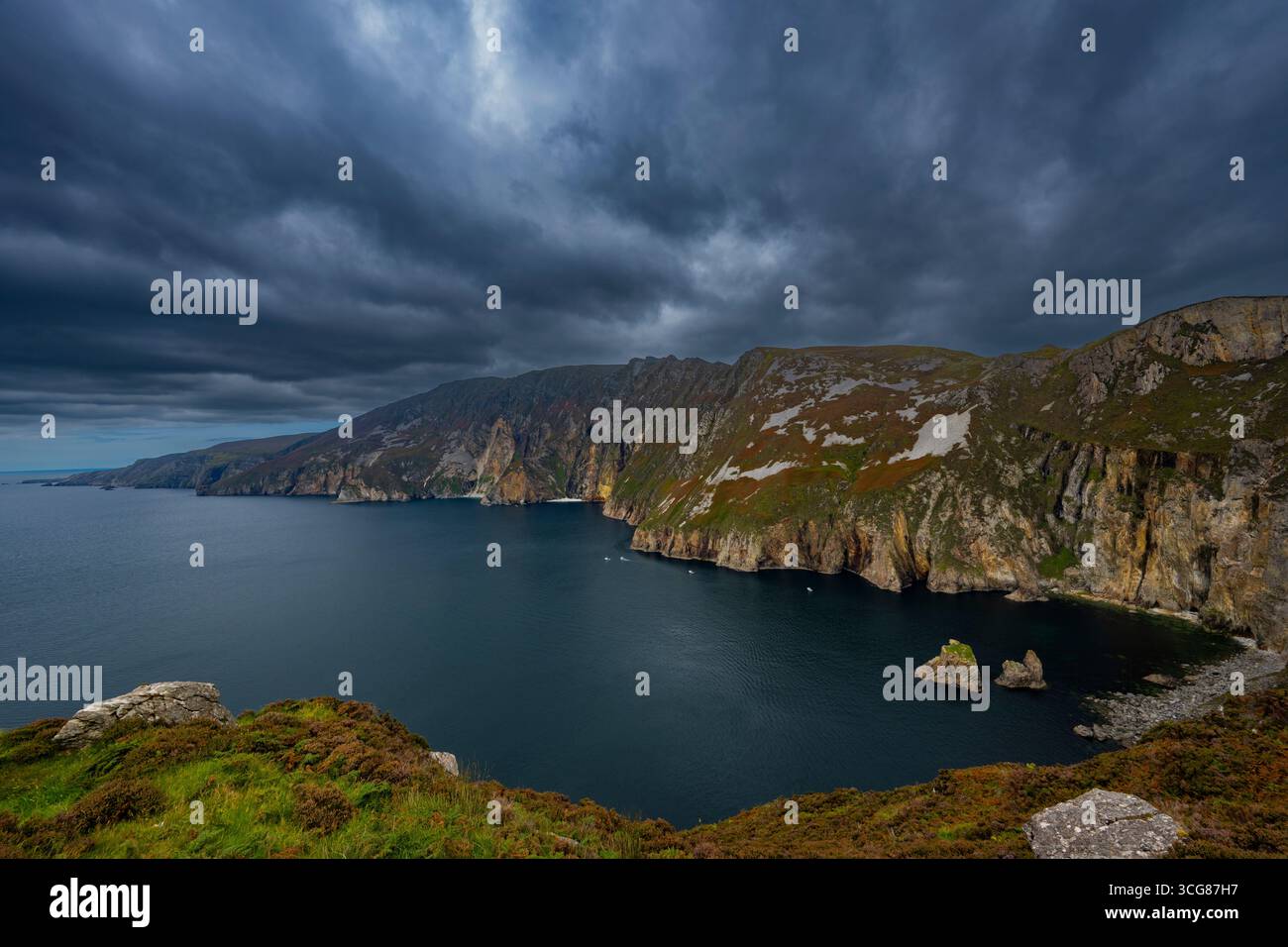 Slieve League o Slieve Laig Cliffs County Donegal Irlanda Foto Stock