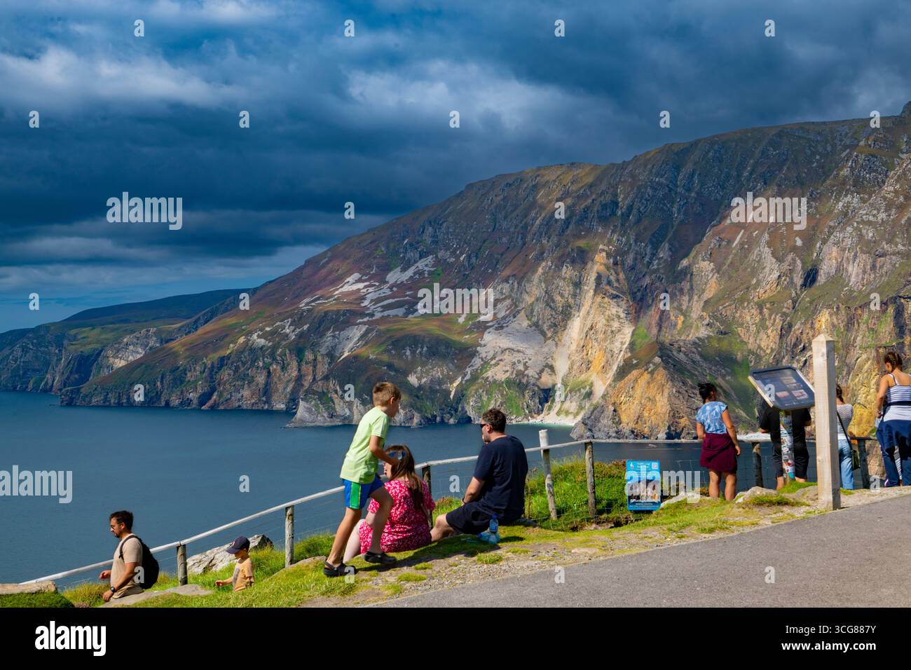 Slieve League o Slieve Laig Cliffs County Donegal Irlanda Foto Stock
