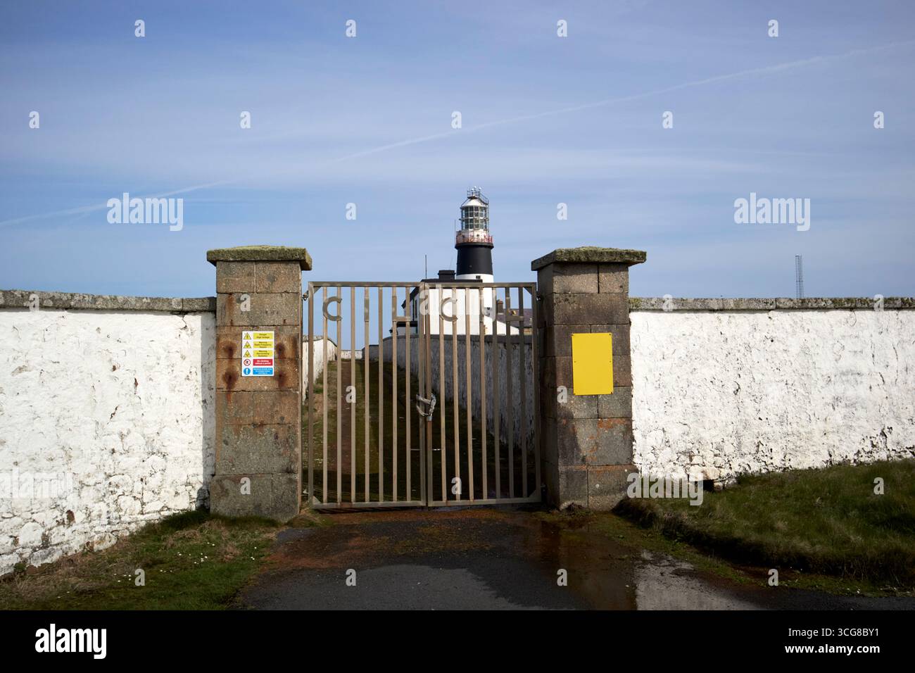 il faro dell'isola tory insegna un tsolais contea dell'isola tory donegal repubblica d'irlanda Foto Stock