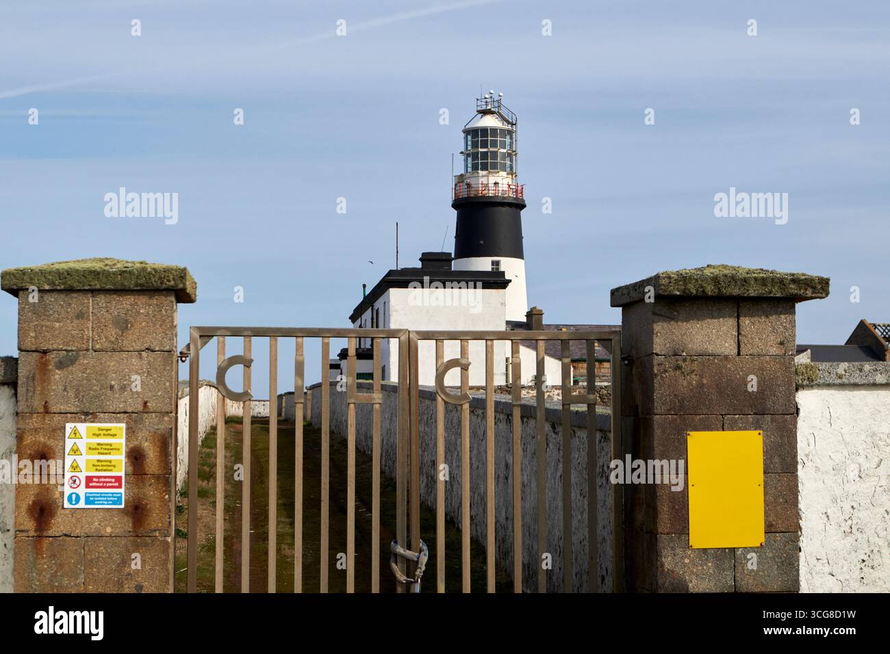 il faro dell'isola tory insegna un tsolais contea dell'isola tory donegal repubblica d'irlanda Foto Stock