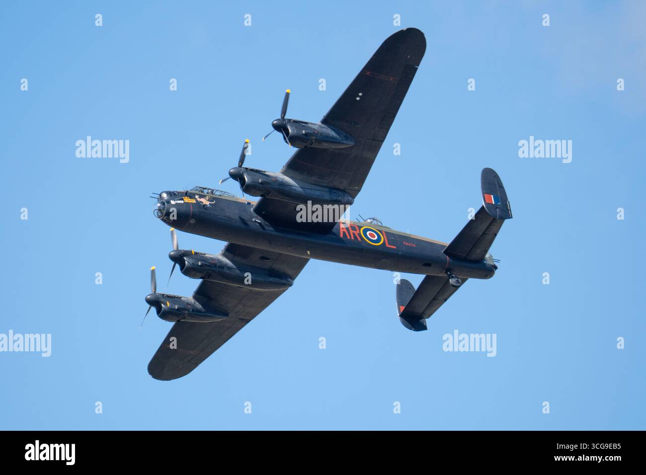 Headcorn Battle of Britain Airshow Lancaster Foto Stock
