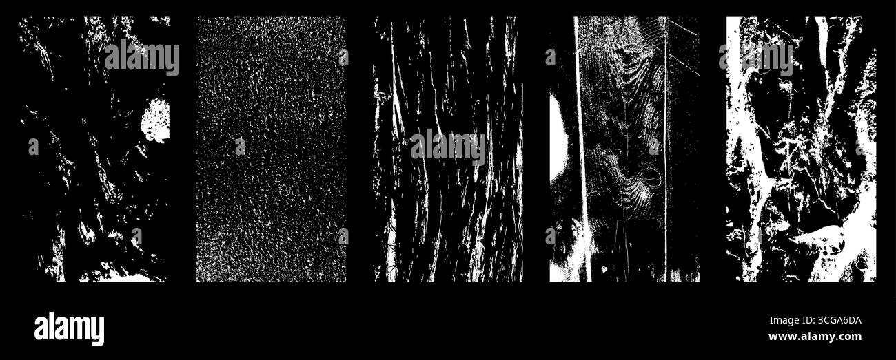 Superfici sovrapposte a grana polverosa. Sfondi ruvidi con polvere, graffi ed effetti sottili di usura Illustrazione Vettoriale