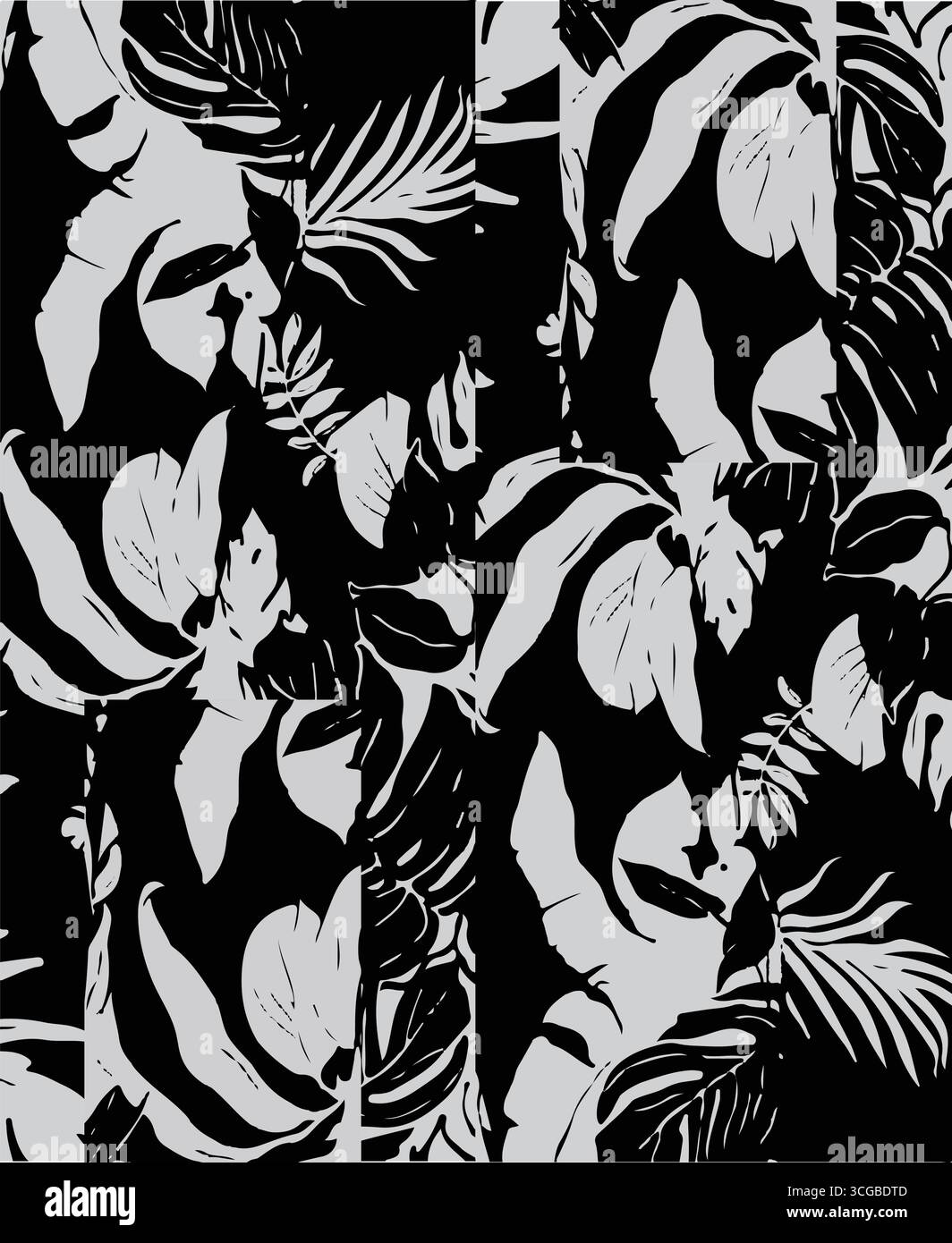 fiori di acquerello con foglie. motivo senza cuciture con fiori d'acquerello. Stampa acquerello in stile vintage rustico, tessuto o carta da parati. Illustrazione Vettoriale