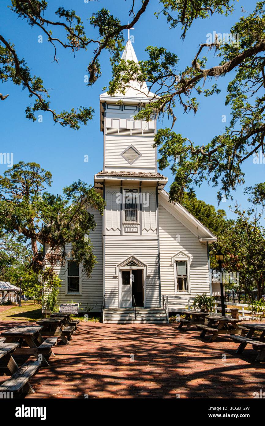 1887 Church Manatee Village Historical Park, Manatee Avenue, Bradenton, Florida Foto Stock