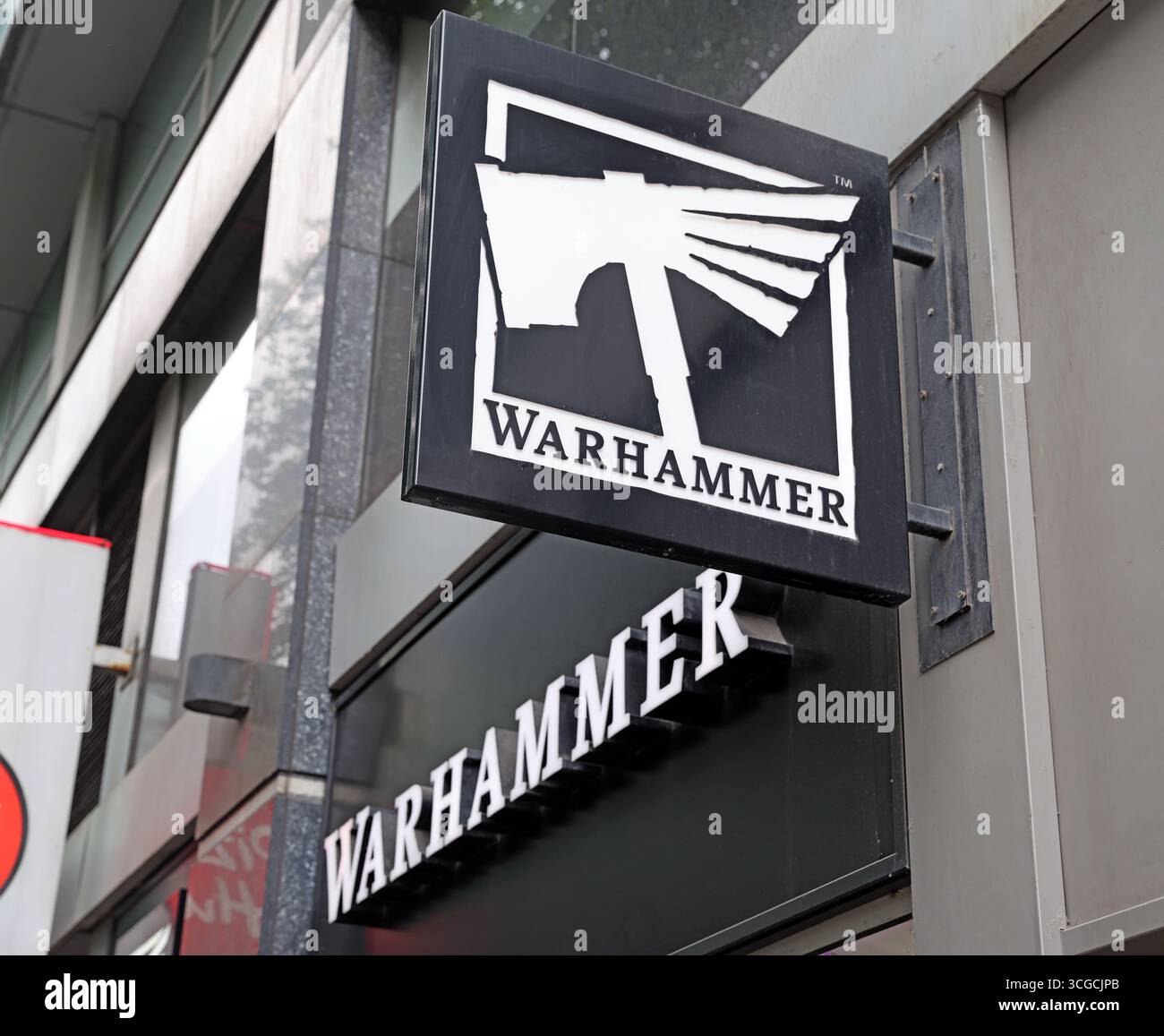 Warhammer Shop, Games Workshop, Manchester, Inghilterra, Regno Unito Foto Stock