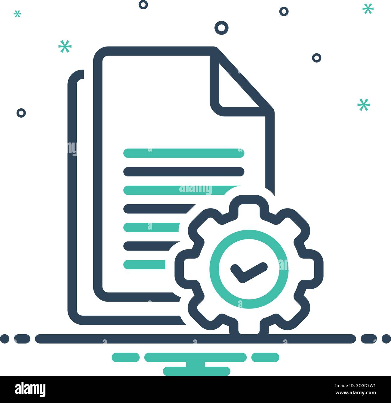 Icona per il controllo del documento, documento Illustrazione Vettoriale