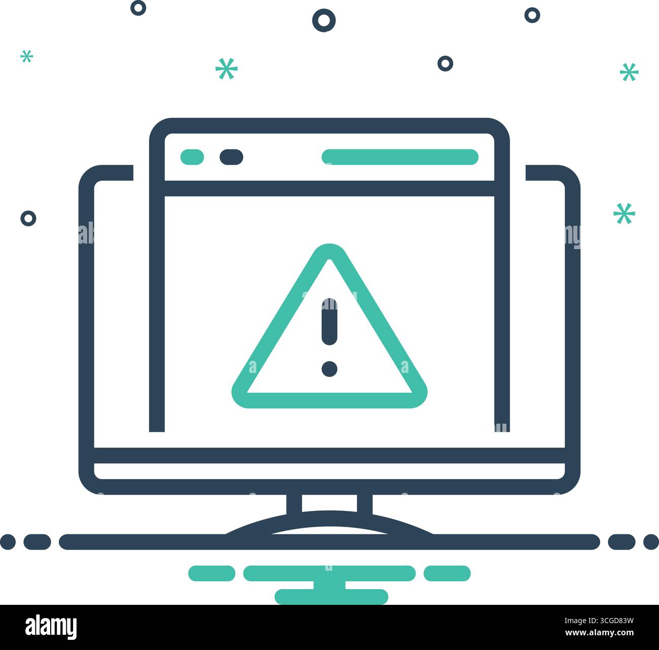 Icona per errore critico, critico Illustrazione Vettoriale