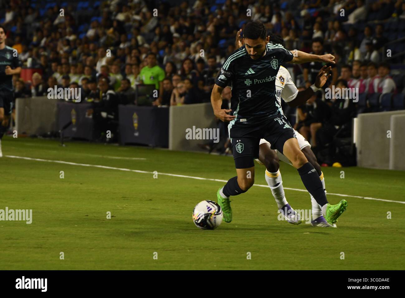 Los Angeles, California, Stati Uniti. 27 agosto 2025. LA Galaxy vs Seattle Sounders durante la semifinale della Leagues Cup 2025 al Dignity Health Sports Park crediti: camilo torres/Alamy Live News Foto Stock