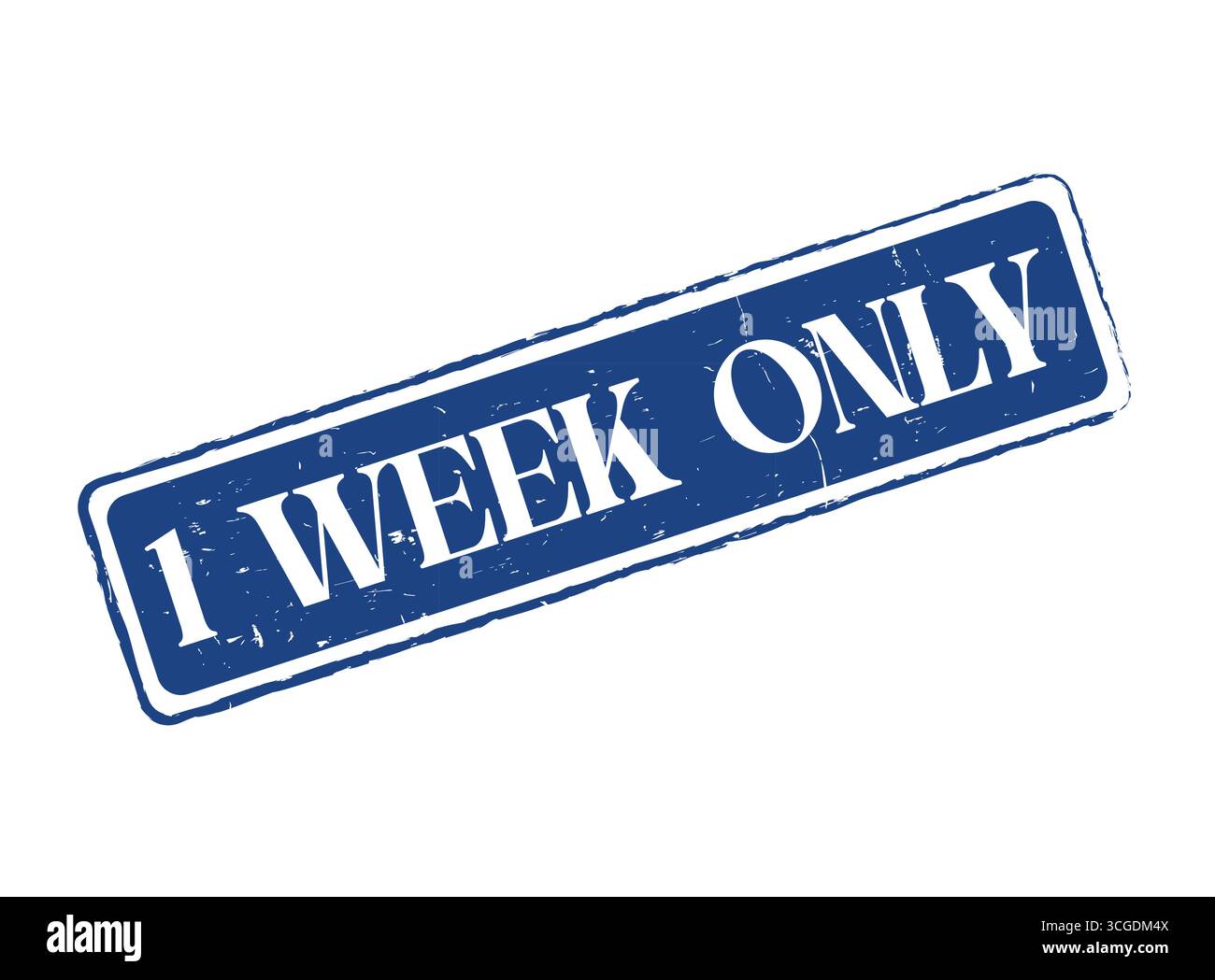 Una guarnizione con timbro in gomma per una sola settimana per offerte limitate nel tempo Illustrazione Vettoriale