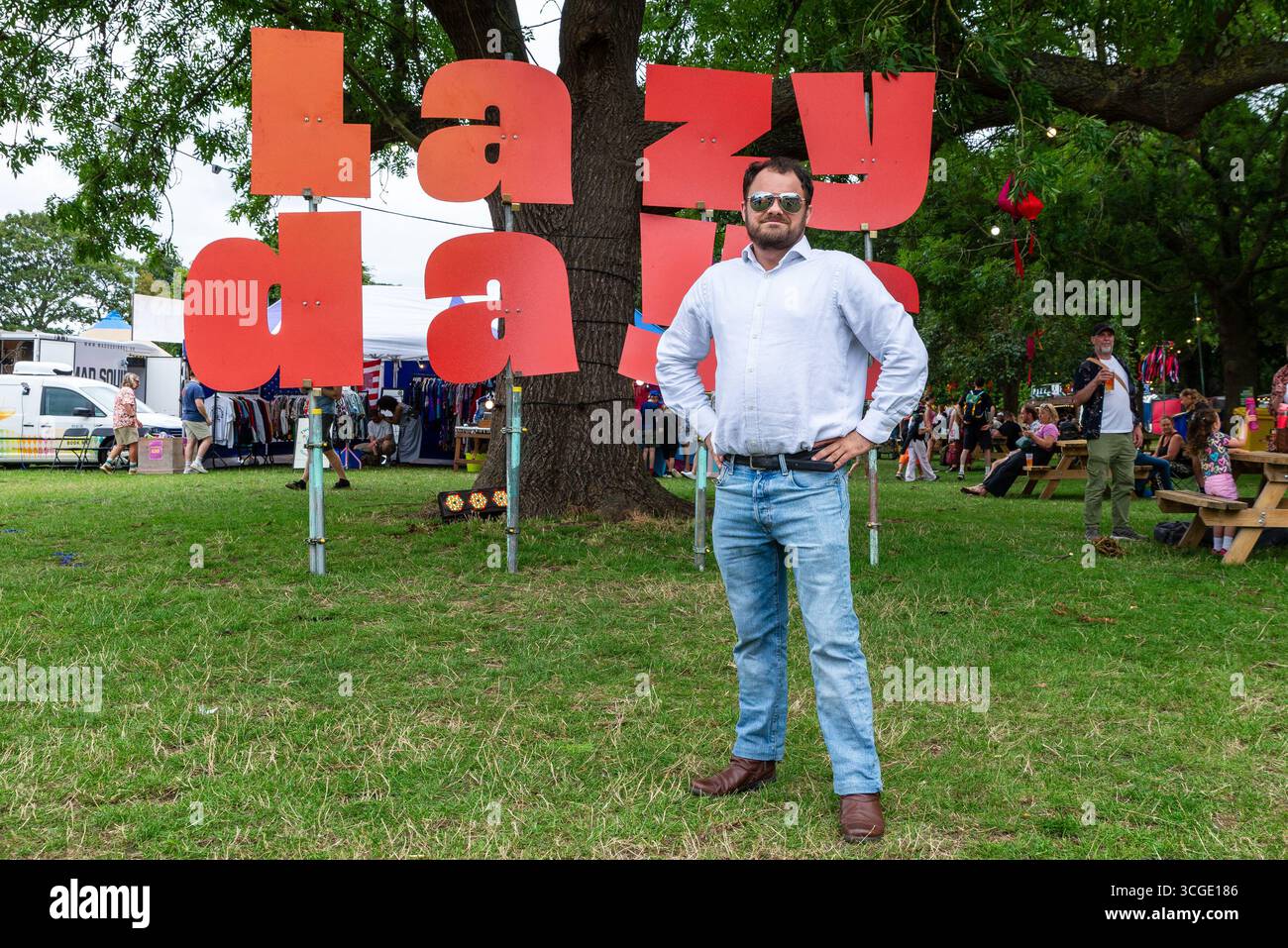 Consigliere Matt Dent, consigliere laburista del reparto Kursaal, Consiglio comunale di Southend. Membro del gabinetto per affari, cultura, musica e turismo. Evento Lazydays Foto Stock