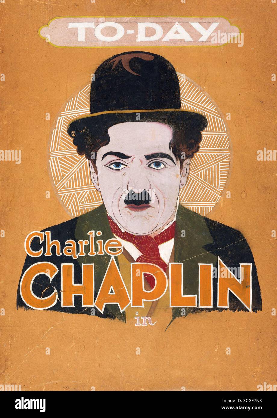 Poster cinematografico d'epoca - Charlie Chaplin Stock Poster (c. anni '1920-'1930) Foto Stock
