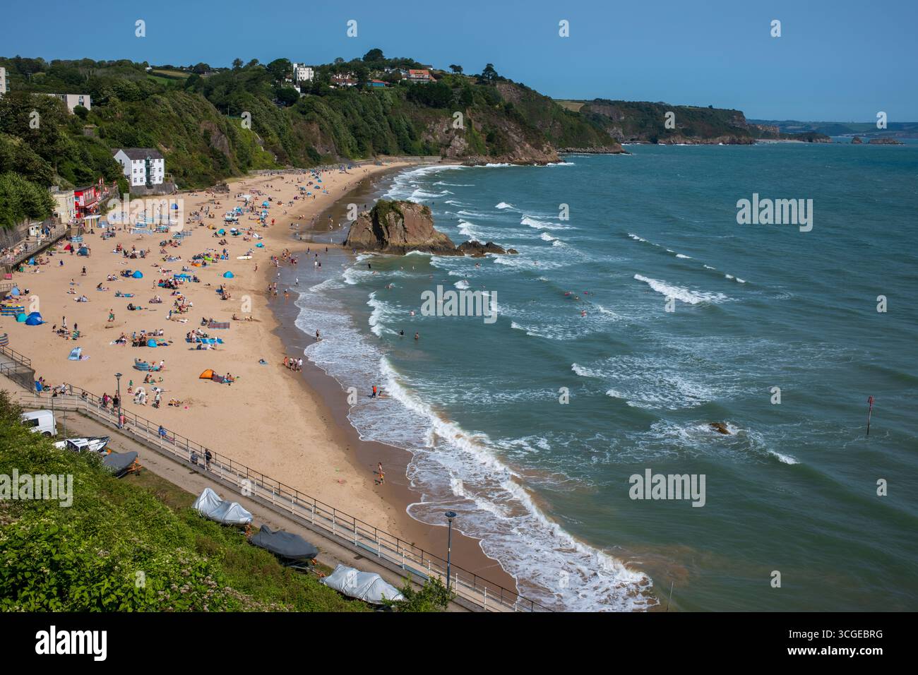 Tenby North Beach a Tenby nel Pembrokeshire Galles occidentale Regno Unito Foto Stock