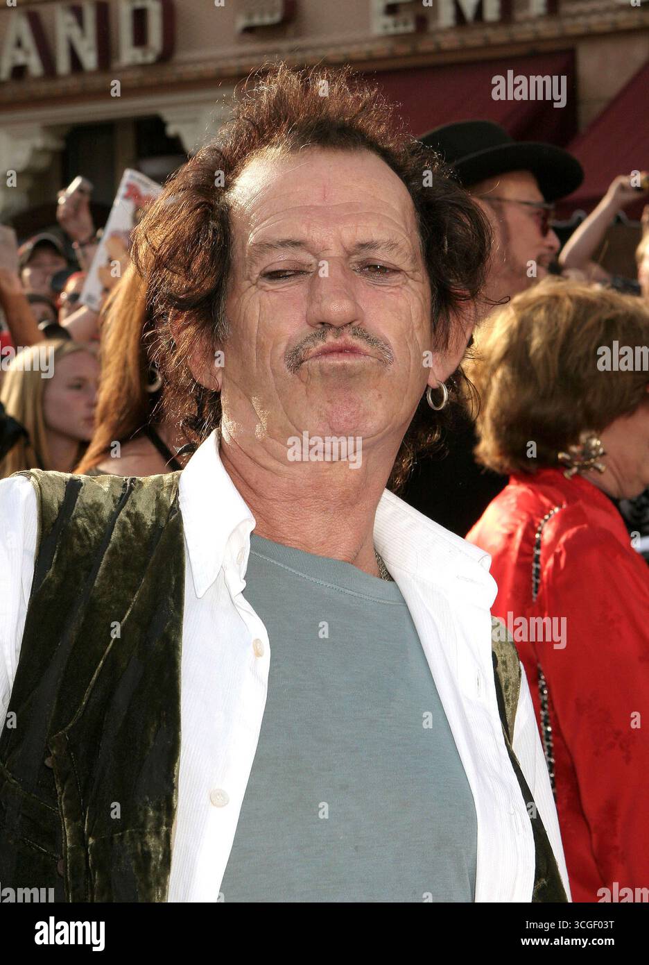 Keith Richards alla prima mondiale di Pirati dei Caraibi: Al World's End tenutasi a Disneyland ad Anaheim - 19 maggio 2007 Foto Stock