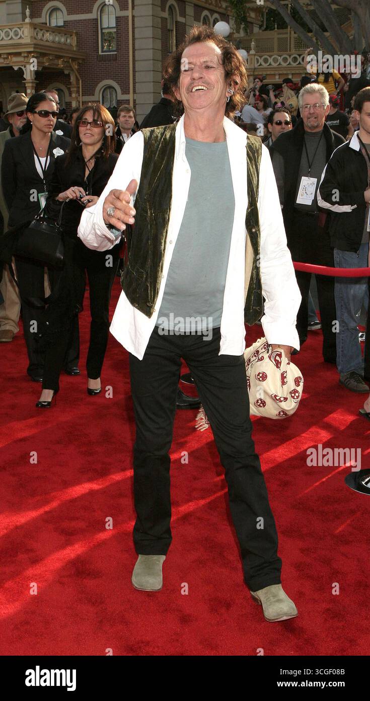 Keith Richards alla prima mondiale di Pirati dei Caraibi: Al World's End tenutasi a Disneyland ad Anaheim - 19 maggio 2007 Foto Stock