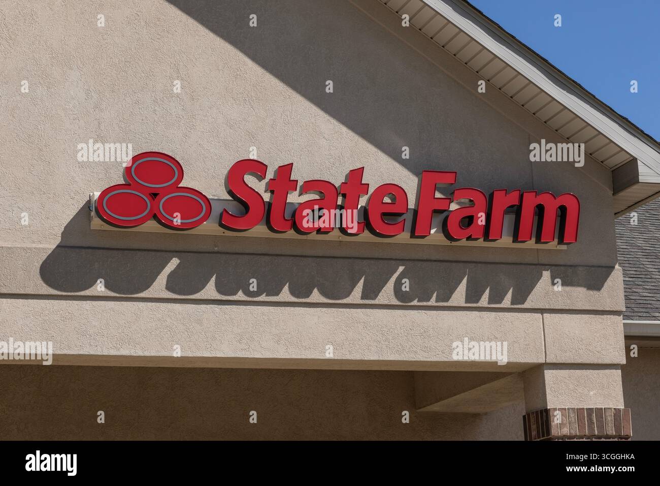 Lafayette - 27 agosto 2025: Sede dell'agente statale di assicurazione agricola. La State Farm offre servizi assicurativi e finanziari. Foto Stock