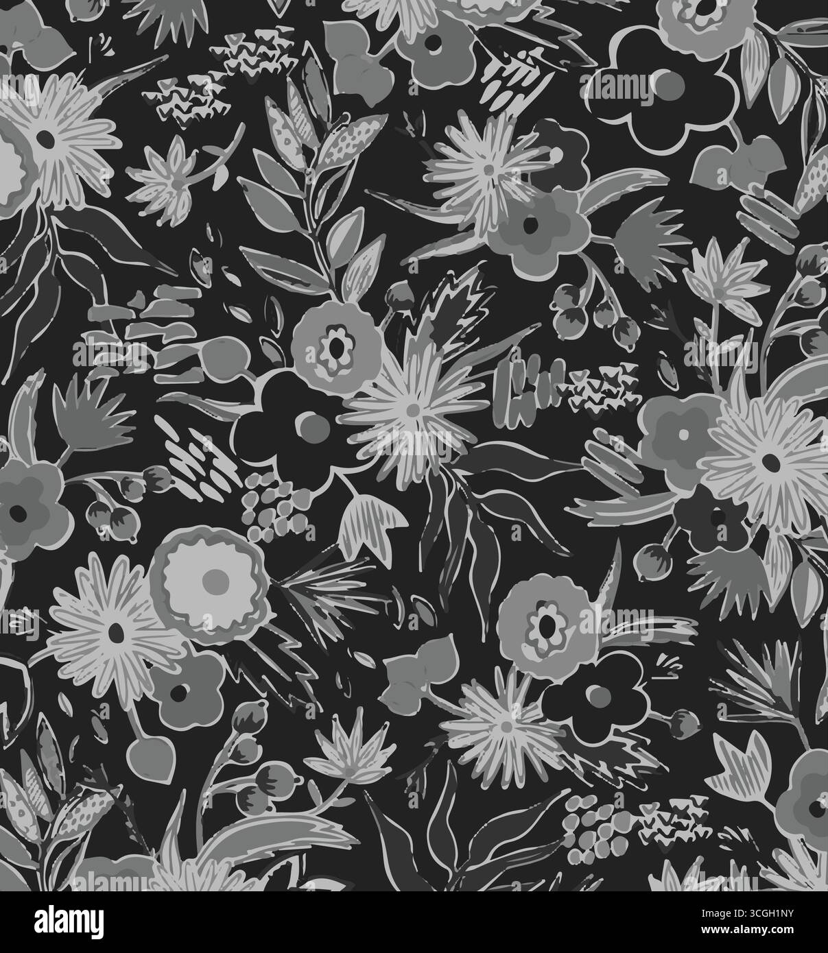 Sfondo floreale vintage. Motivo floreale con piccoli fiori blu su sfondo bianco avorio. Motivo senza cuciture per stampe di design e moda. Ditsy Illustrazione Vettoriale