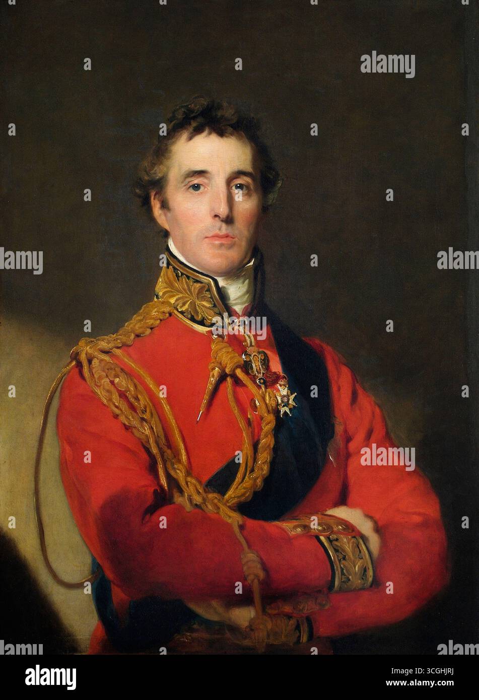 LONDRA, INGHILTERRA, Regno Unito - circa 1815-1816 - Ritratto di Arthur Wellesley, i duca di Wellington ( 1769–1852 ). Il Duca di Wellington è a metà Foto Stock