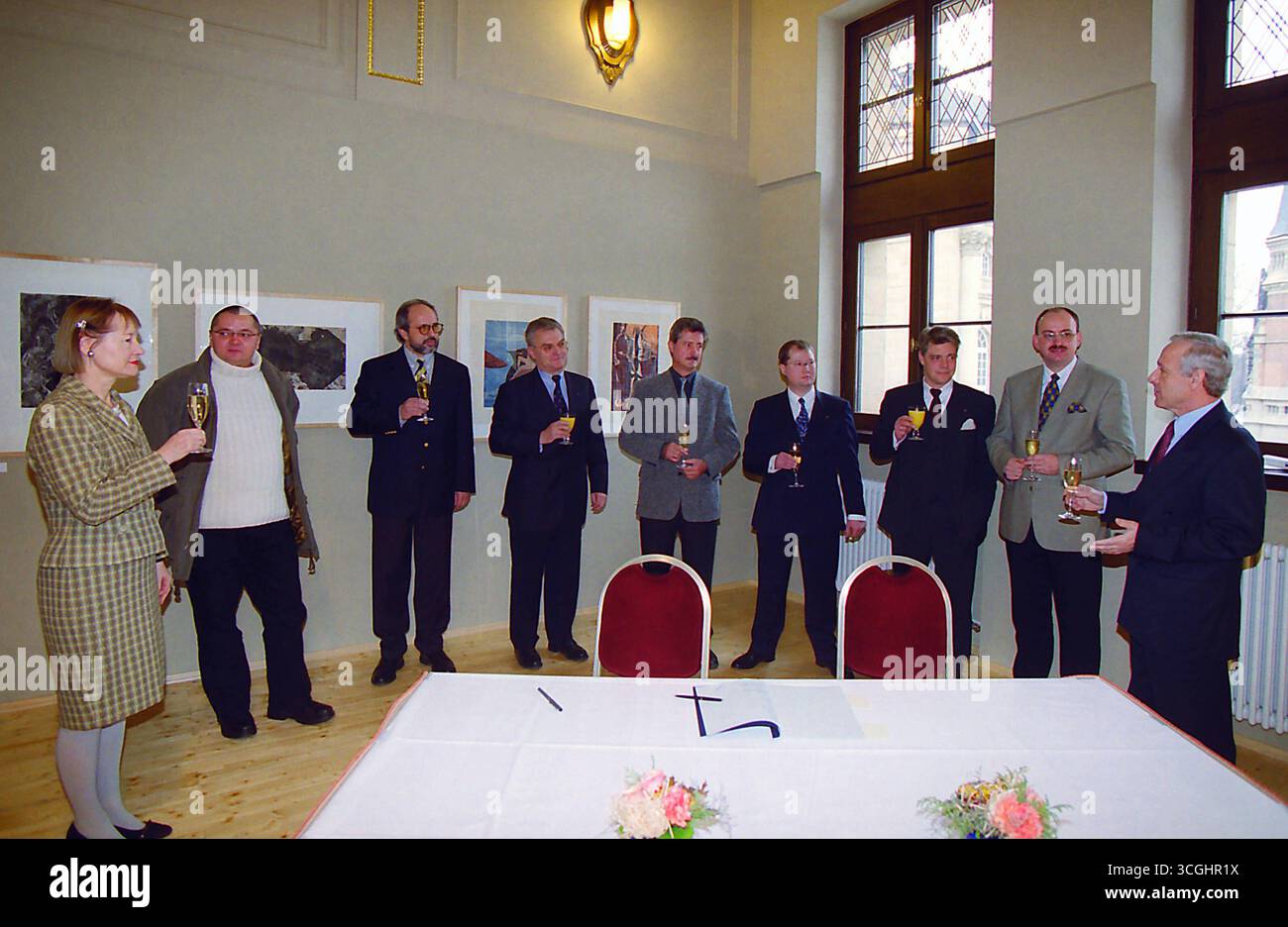 Carl Friedrich Claus Archiv 24.11.1999, Chemnitz, Städt. Museo, Kunstsammlung, Gründungsverastaltung für das Carl Friedrich Claus Archiv, Sachsen BRD *** Carl Friedrich Claus Archive 24 11 1999, Chemnitz, Museo Städt, Collezione d'arte, evento di fondazione per l'Archivio Carl Friedrich Claus, Sassonia FRG Foto Stock