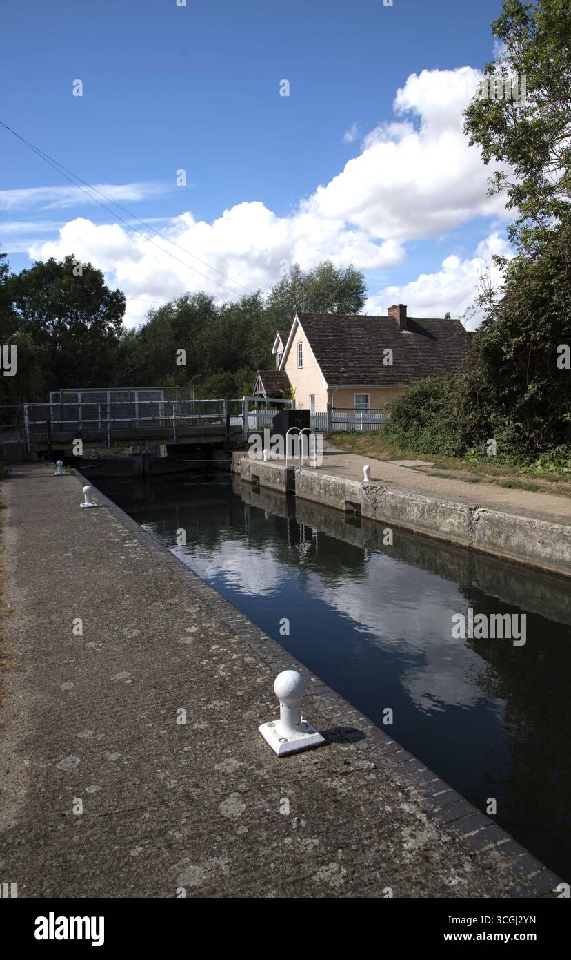 Sheering Mill, Lock River Stort, Essex Foto Stock